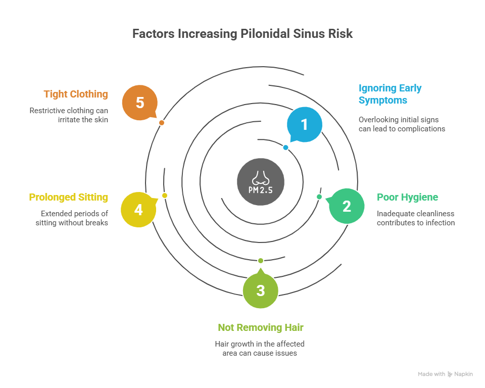 Common Mistakes That Increase Risk of Pilondal Sinus